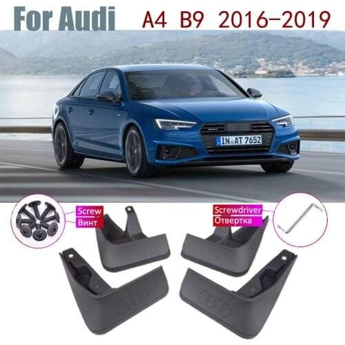 4 PCS Front Rear Mud Flaps Guard Splash Flap Mudguards Accessories Car Mudflap Fender For Audi A4 B9 2019 2018 2017 2016