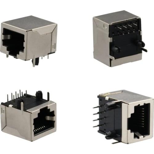 50Pcs RJ45 8P8C Female 8 Pin Network Ethernet Socket PCB Board Mount Connector