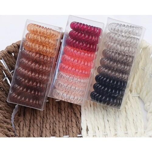 9 Pcs/Set Gradient Color Elastic Hair Ties for Girls Invisibobble Traceless Rubber Hair Accessories for ponytail gumki do wlosow