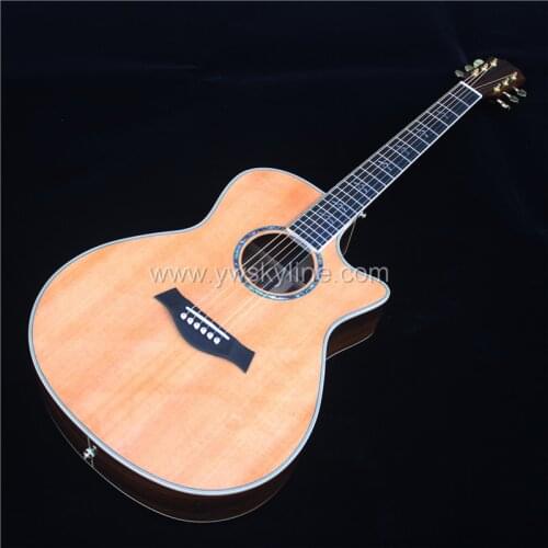 814 GA cut way ,44.5MM nut wide,solid wood acoustic electric guitars, guitar acoustic