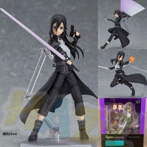 Anime Figma 248 Sword Art Online SAO Kirito GGO Ver. PVC Figure Toy Collection In Box 13cm