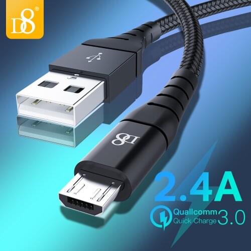 D8 Micro USB Cable Fast Charging Micro usb data Cord For Samsung S7 Xiaomi Redmi Note 5 Pro Android Phone Micro usb charger cord