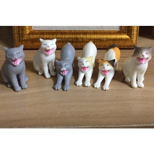 Pvc figure pvc cute cats 6pcs/set