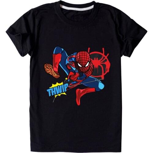 Disney Marvel Iron Man Spiderman T-shirt Kids Boys Clothes Super hero Cotton Casual Clothes 2020 Summer Clothing T-shirt for Boy