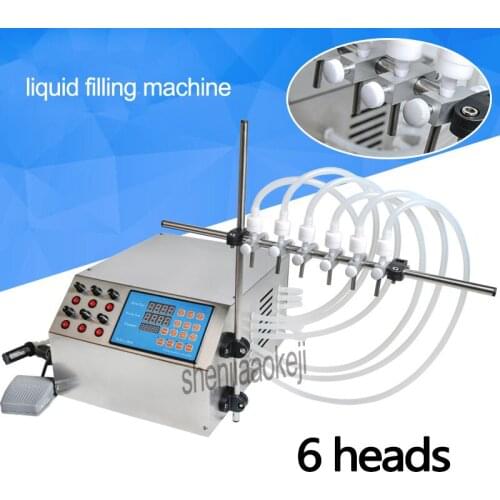 GLZ-80 Electric Digital Control Pump Liquid Filling Machine 6-heads Filling Machine 3-4000ml For Liquid Perfume/Water/Juice 1PC
