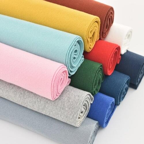 20cm X 106cm 2cm x 2cm Cotton knitted rib cuff fabric stretchy cotton fabric for DIY sewing clothing making accessories fabric