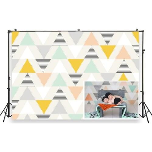 HUAYI Photo Background Newborns Baby Shower Birthday Photography Backdrops Triangle Custom Studio Photobooth Backdrop XT-7565