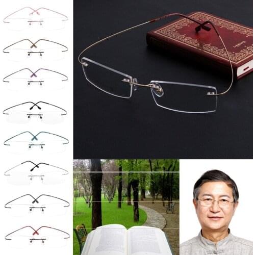 Fashion Metal Rimless Eye Glasses Eyeglasses Frame Spectacle Frames