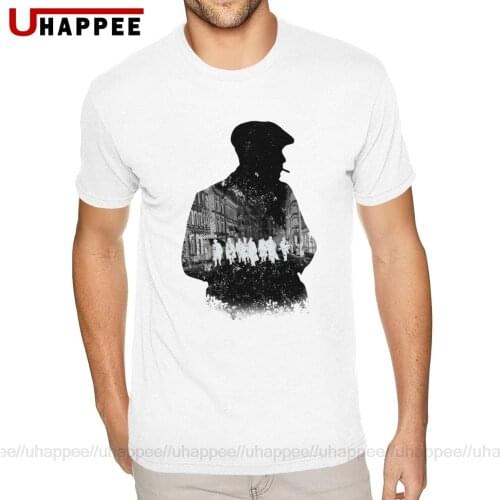 Grey Peaky Blinders T-Shirts Mens 6XL Short Sleeve Black Crew Tees Shirts