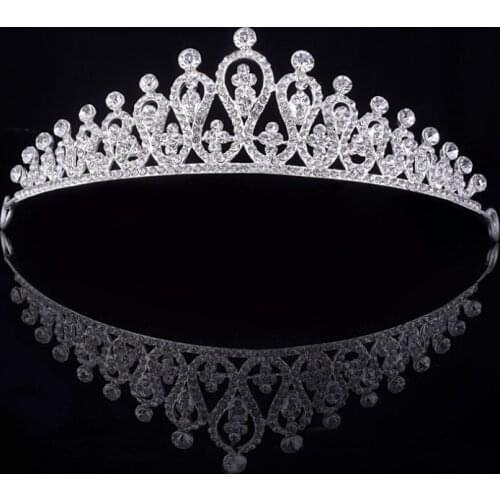 2020 New Baroque Rhinestone Crystal Beaded Headband Tiara Bride Crown Luxury Wedding Korean Hair Ornaments
