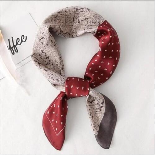 KOI LEAPING new woman fashion Cashew flowers printing 70x70cm small square scarf Silk scarf scarves headscarf hot gift
