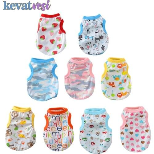 Summer Dog Clothes Breathable Dog Shirt Vest Cartoon Pattern Pet Dog Clothing for Small Medium Dog Outfit Pet Clothes