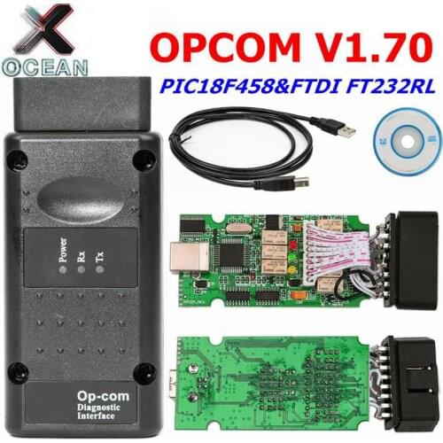 OPCOM V1.70 with PIC18F458 FTDI FT232RL chip op-com OBD2 Auto Diagnostic tool for Opel OPcom CAN BUS V1.70 Support WIN XP /WIN 7