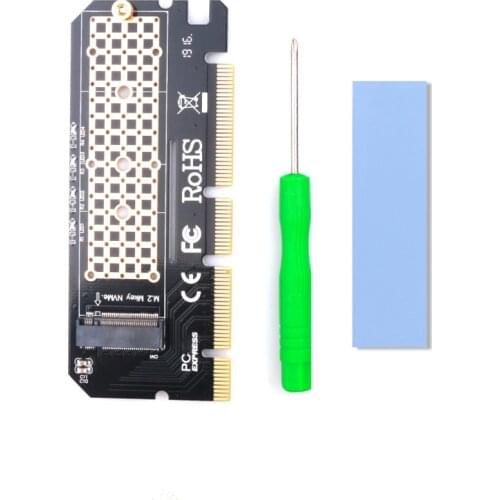 Kebidumei M.2 NVME PCIE to M2 Adapter LED NVME SSD M2 PCIE x16 Expansion Card Computer Adapter Interface M.2 NVMe SSD To PCIE