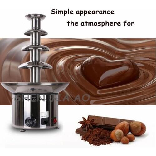 ANT-8060 Commercial 4-layer stainless steel chocolate fountain machine Chocolate hot pot waterfall machine 110/220V 1PC
