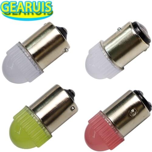 10X Hot sales 1156 ba15s 3 SMD 2835 Flood Fog lens LED 1157 bay15d turn signal lights brake stop light lamp white red yellow 12V