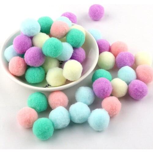 Fluffy Soft Pompom Plush Pompones Plush Balls 10mm/15mm/20mm/25mm/30mm DIY Pom Poms Ball Furball Home Wedding Decor Kids Toy