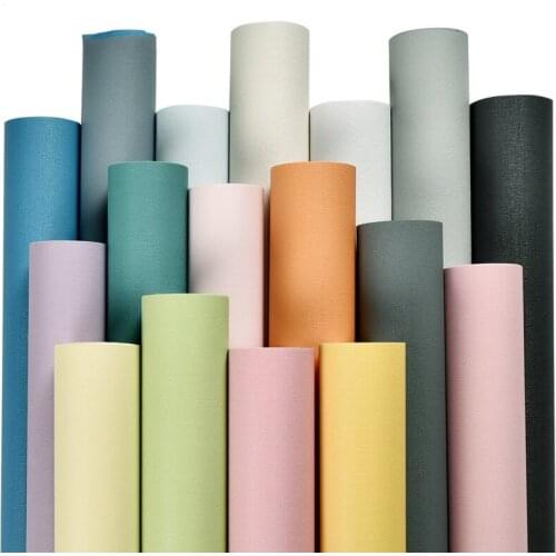 Peel and Stick Selfadhesive Macaron Wallpaper Kitchen Wardrobe Decoration Waterproof Solid Colour Wallstickers Room Decor