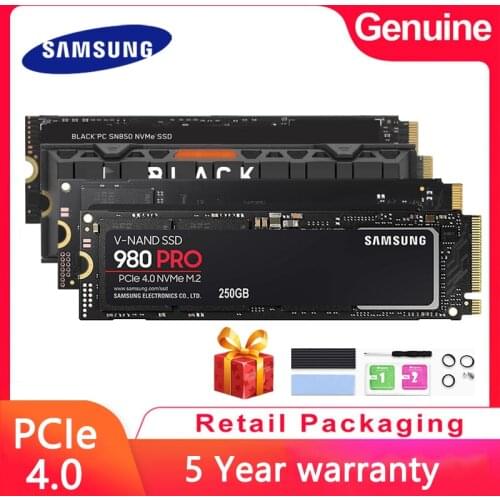 Samsung 980 PRO nvme m.2 2280 SSD 500g notebook 250g desktop 1t computer PCIE4.0 SSD SN850 2tb game black disk RGB