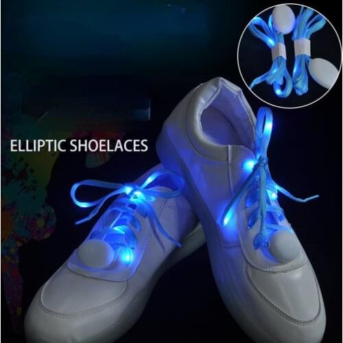 LED luminous shoelaces colorful luminous nylon webbing, night running flashing shoelaces, factory direct supply wholesale