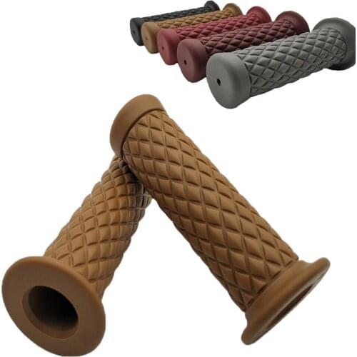 Universal 7/8'' vintage rubber motorcycle grip parts for cafe racer moto handlebar For Yamaha x max 125 250 400 300 VMAX v max