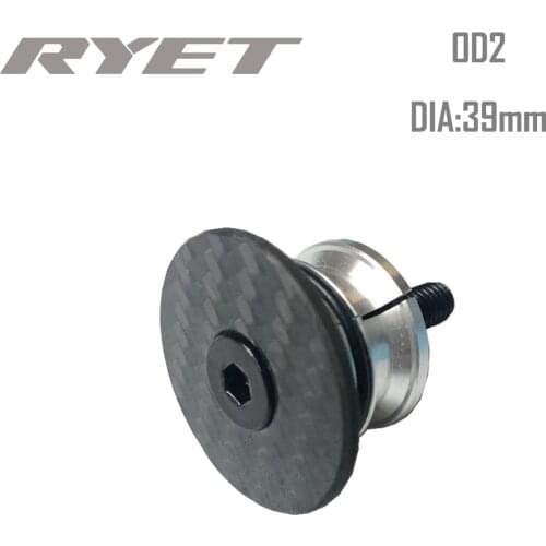 Carbon Bicycle Headset Top Cap Threadless Stem Expander Plug Road Bike Stem Headset Top Cap Cover for 28.6mm Fork Tube