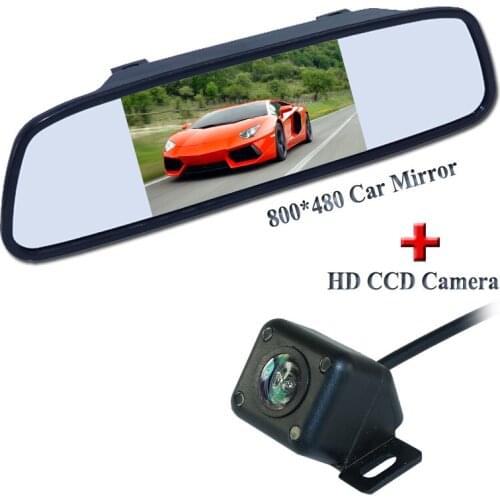 For all car wwaterproof car parking camera bring 4 ir lights with car mirror glass lens material plastic shell universal