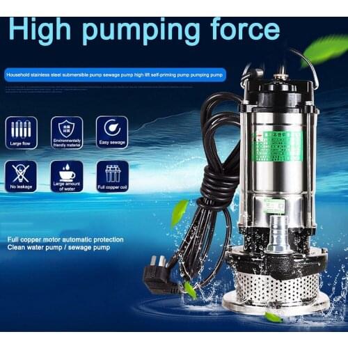 370W 220V Water Pump Fish Tank Submersible Switching Water Pump Wastewater Pumping Fountain Aquarium Pond Spout Feature Pump