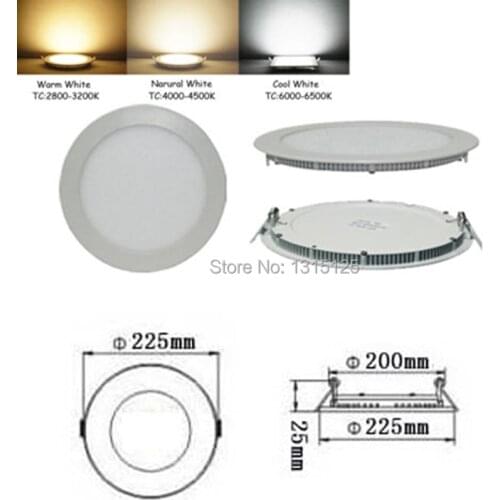 High Quality Lumens Dimmable18w Led Panel Lights round led Recessed Ceiling Light Wholesale AC85-265V led Downlight