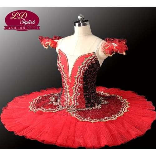 10pcs Red Paquita Classical Professional Ballet Tutus LD0014 Professional Ballet Tutu Dancewear Ballet Dresses Stage Wear