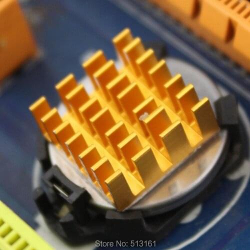 50 Pieces/lot 14x14x6mm Aluminum Radiator For CPU VGA Card Golden Heatsink