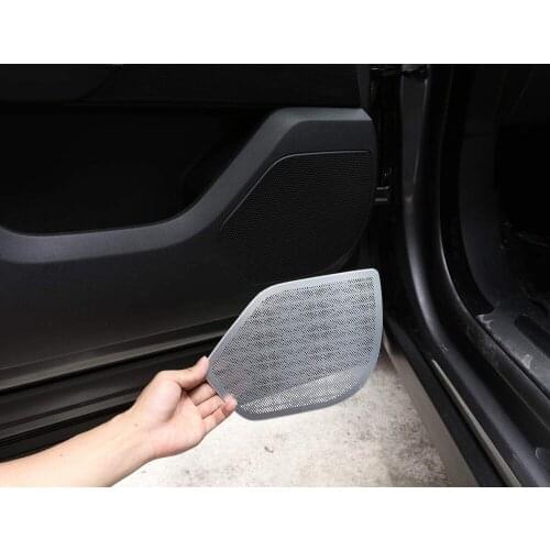 Aluminum Alloy Car Door Audio Loud Speaker Decoration Cover Trim 4pcs For Land Rover Range Rover Velar 2017