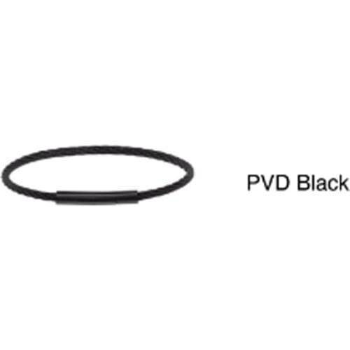 Black Color Stainless Steel 3mm Print Logo Bracelet,Diameter 60mm Bracelet