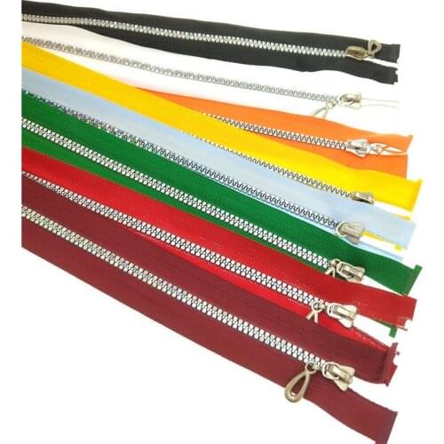 CNCRAFT 8Pcs sparkling 5# High Quality Colorful Open-End Resin Zippers Tailor Garment Bags Home Textile Sewing Crafts U PICK