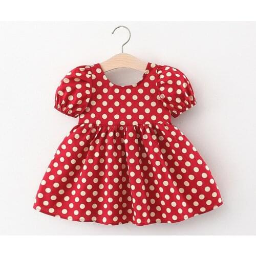 Childrens skirt summer full of polka dot print dress girls new childrens clothing