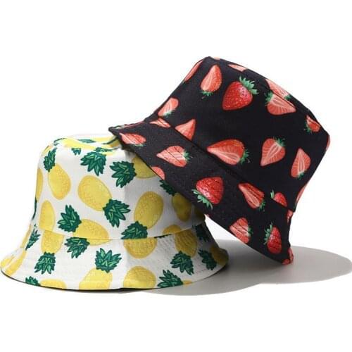 LDSLYJR Cotton Fruit Print Bucket Hat Fisherman Outdoor Travel Hat Sun Cap Hats for Men and Women 348