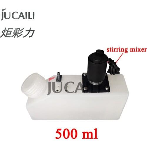 Jucaili 500ml ink cartridge with stirring mixer for Infiniti/Gongzheng/Crystaljet inkjet/UV printer ink tank
