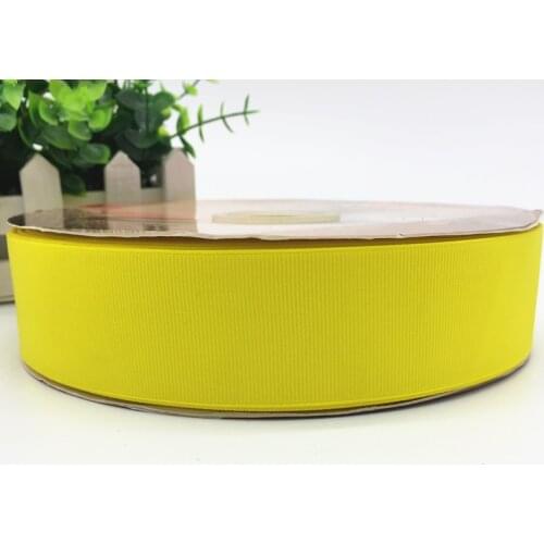 5 yards High Quality Ribbon 6/10/15/20/25/38/50mm Wedding Decoration Grosgrain Ribbon Gift Wrapping Christmas Ribbon #Yellow