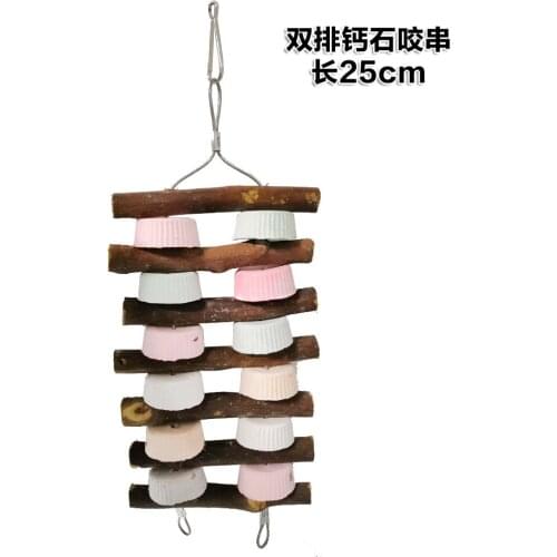 Log Parrot Molar Stone Bite String Totoro Rabbit Molar Supplies Groundhog Hamster Dutch Pig Snack Cage Toy