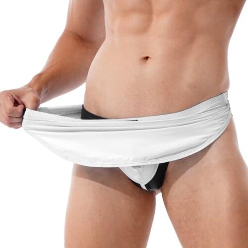 Mens Boxer Brief Plus Size Sexy Low Waist Seamless Bulge Pouch Underwear Elastic Waistband Skirted Underpants Nightwear Panties