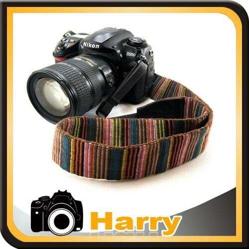 New Universal Color Stripes Soft red Camera Neck Straps Shoulder Strap Belt Grip For DSLR Camera