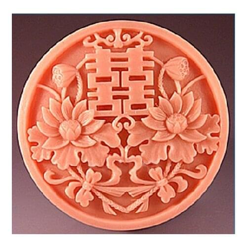 New The Lotus Chinese style wedding fondant cake molds soap chocolate mould for the kitchen baking FM212