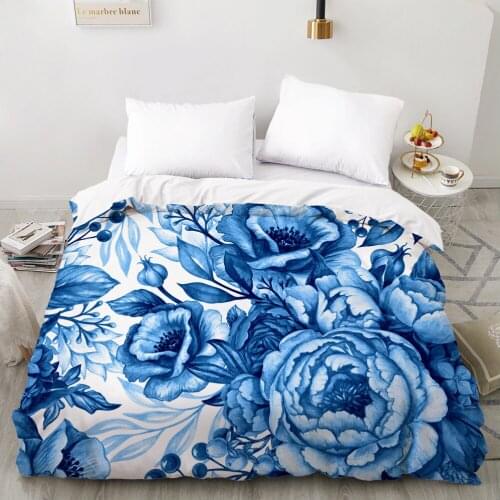 3D Duvet cover Quilt/Blanket/Comfortable Case Luxury Bedding 135 140x200 150x200 200x220 for Home Nordic rustic style blue