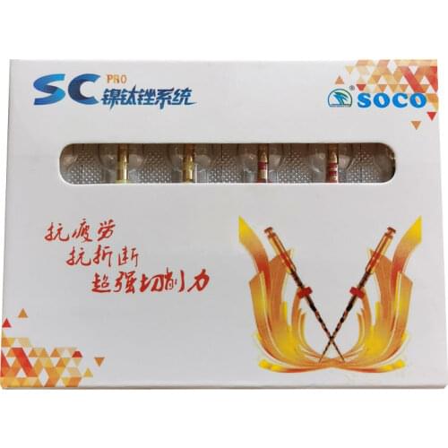 SC Pro NITI Endo Rotary File 25mm Nickel Titanium Rotary Root Canal Files 6pc/pack Stomatolog Endodontics File Dental Instrument