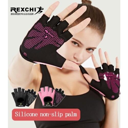 Half-Finger Sports Gloves Fitness Training Outdoor Cycling Wear-Resistant Non-Slip Silicone Palm Comfortable Breathable Gloves
