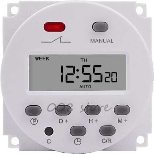 CN101A AC 220V 230V 240V Digital LCD Power Timer weekly 7days Programmable Time Switch Relay 8A TO 16A TIMER 10A CN101 mini