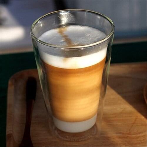 400ml Handmade Heat Resistance Double Coffee Mug Coffee Glass Cup Tea Milk Juice Cup Water Beer Mug Drinkware