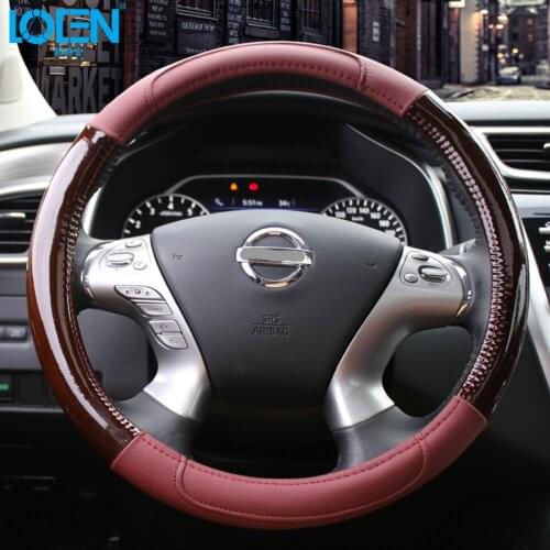 Universal High quality leather steering wheel cover car-detector steering-wheel for honda spirior chevrolet lacetti lada kia rio