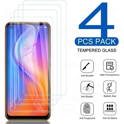 4pcs full cover safety tempered glass for tecno spark 5 air pro spark5 5air 5pro 2020 glas 9h premium 2.5d screen protector film
