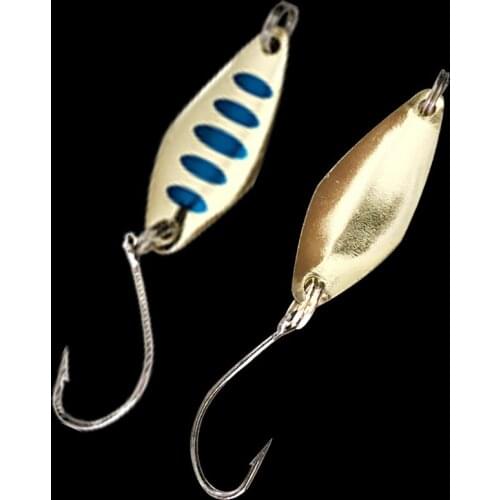 1pcs Trout Spoon Lure Kit Fishing Lures Silver Spoon Rotative Lure Trout Spoon Metal Lures Spinner Micro Fishing Spinnerbait Lot